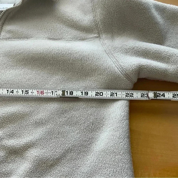 Chadwicks Womens Fleece Coat Medium Tan Full Zip Long Pockets - Picture 8 of 9